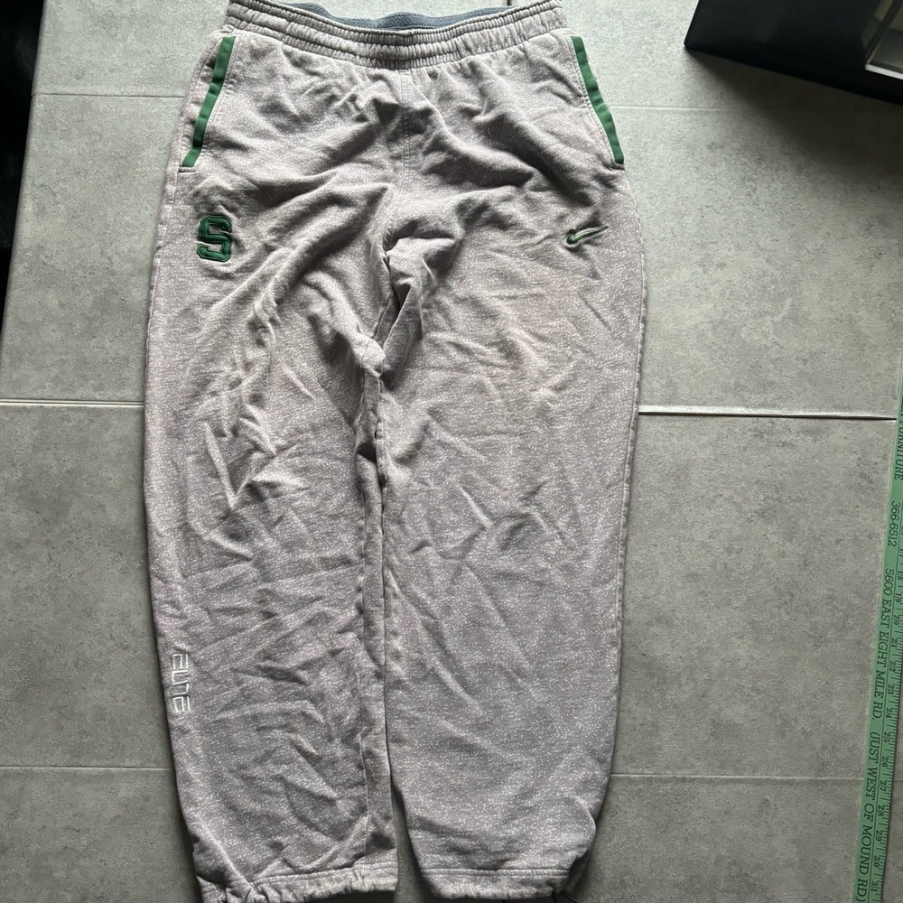Gray nike elite team sweatpants michigan state msu